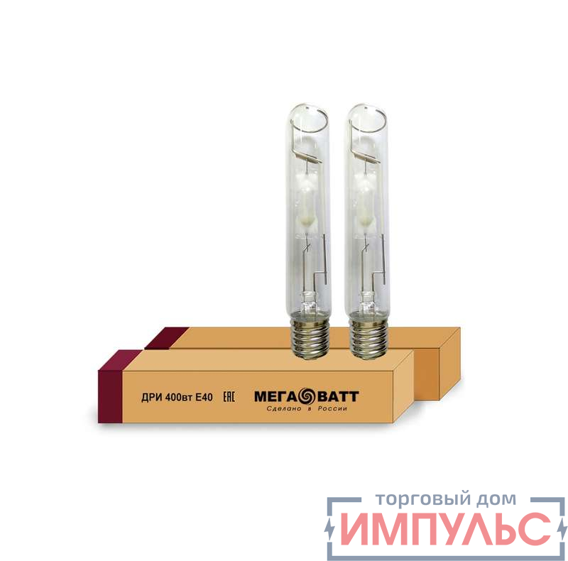 Лампа газоразрядная металлогалогенная ДРИ 400/4000К E40 (25) МЕГАВАТТ 02973
