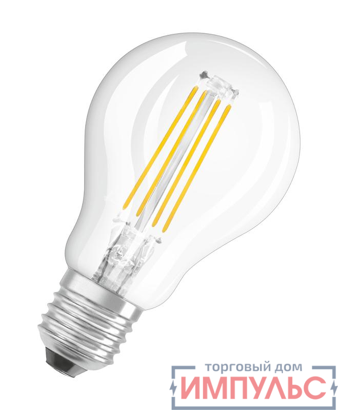 Лампа светодиодная филаментная LED STAR CLASSIC P 60 5W/840 5Вт шар 4000К нейтр. бел. E27 600лм 220-240В прозр. стекл. OSRAM 4058075212541