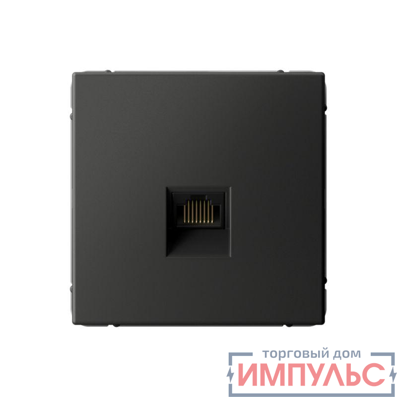 Розетка компьютерная ArtGallery RJ45 кат.6A механизм базальт SE GAL001486