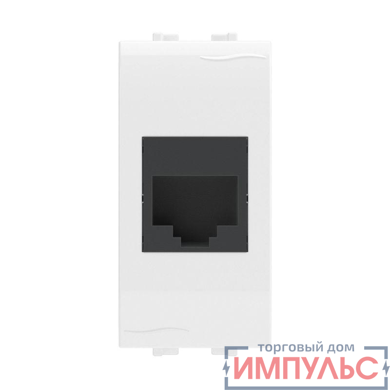 Розетка компьютерная 1-м СП 1мод. Brava RJ45 кат.5E бел. DKC 76654B