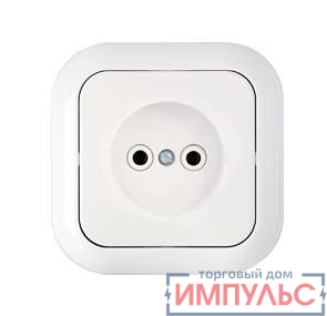 Розетка 1-м СП 16А IP20 без заземл. бел. Bylectrica РС16-228