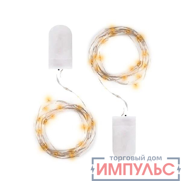 Гирлянда DC-G05-20YS2 20LED 2xCR2032(в компл.) желт. (уп.2шт) ФАZА 5047976