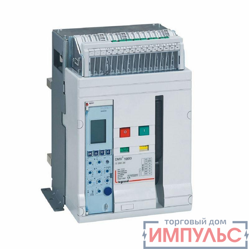 Выключатель автоматический 3п 1000А 50кА DMX3 1600 стационарн. Leg 028026