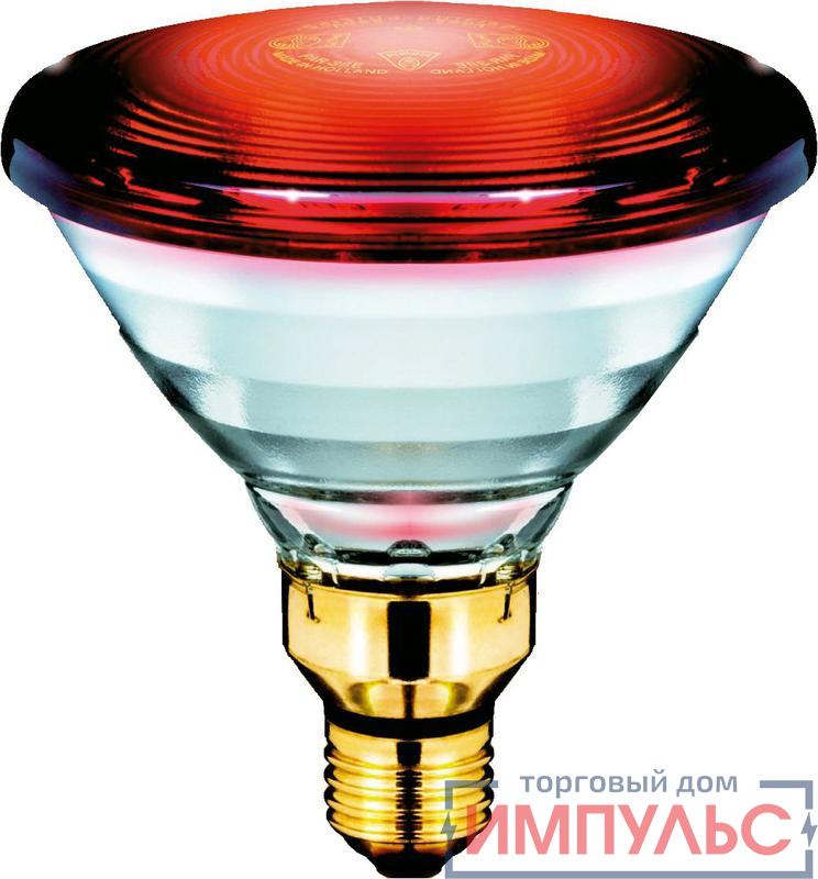 Лампа накаливания инфракрасная PAR38 IR 150Вт E27 230В Red 1CT/12 PHILIPS 923806644210