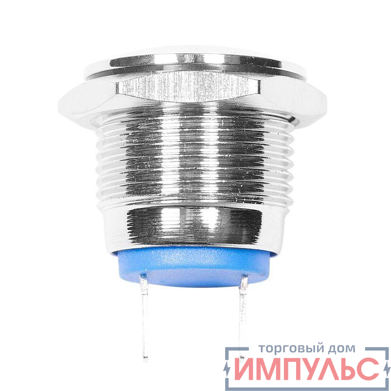 Индикатор металл. d16 12В подсветка бел. LED Rexant 36-4814