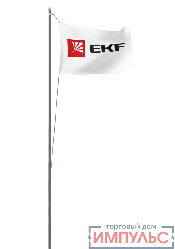 Мачта молниеприемная секционная пассивная стальная c флагом ММСПС-Ф-12 L12м PROxima EKF mmsps-f-12