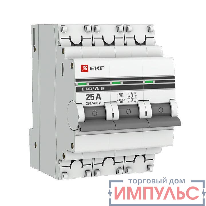Выключатель нагрузки 3п 25А ВН-63 PROxima EKF SL63-3-25-pro