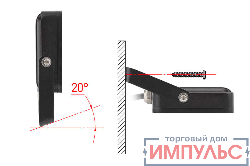 Прожектор светодиодный LPR-70-6500K SMD Eco Slim 240х272 70Вт 6300лм 6500К IP65 ЭРА Б0032641