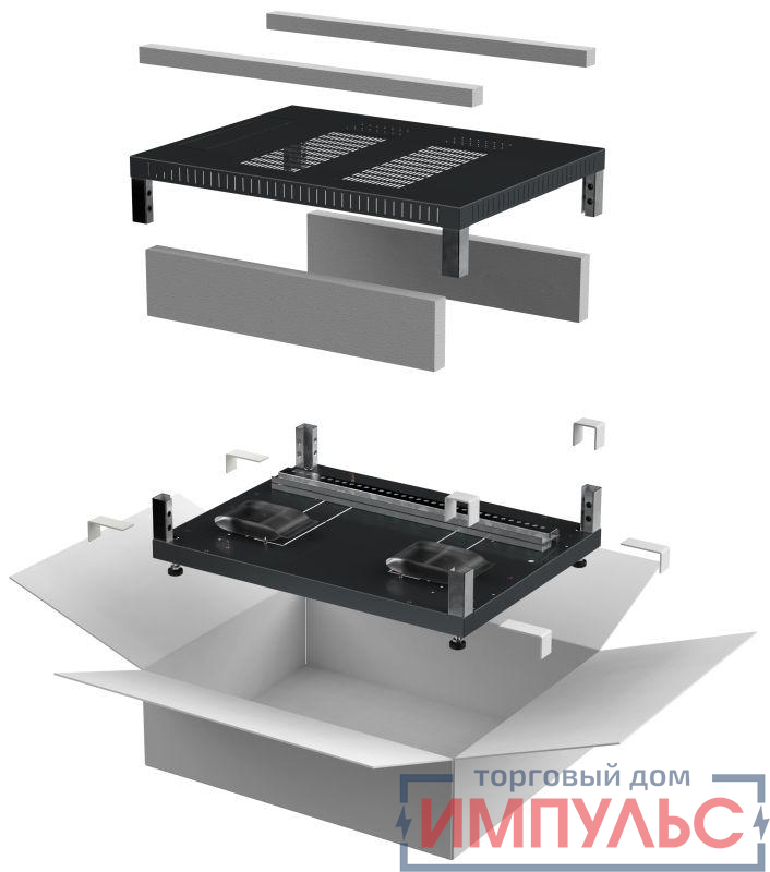 Комплект основание и крыша 600х800мм для шкафа 18-47U черн. LINEA E ITK LE05-XXX68-X