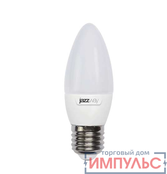Лампа светодиодная PLED-SP C37 9Вт свеча 3000К тепл. бел. E27 820лм 230В JazzWay 5001923A