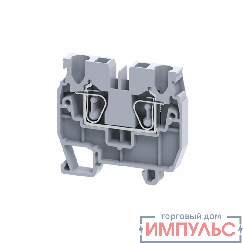 Мини-клемма проходная пружинная OptiClip CXM-2.5-I-24A-(0.2-2.5) сер. КЭАЗ 331821