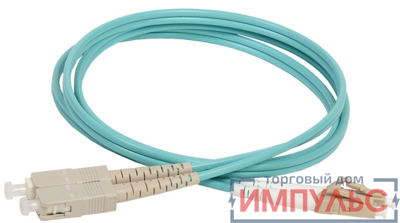 Патч-корд оптический коммутационный соединительный для многомодового кабеля (MM); 50/125 (OM3); LC/UPC-SC/UPC (Duplex) (дл.1м) ITK FPC5003-LCU-SCU-C2L-1M