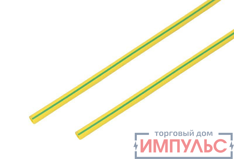 Трубка термоусадочная 4.0/2.0 1м желт./зел. Rexant 20-4007