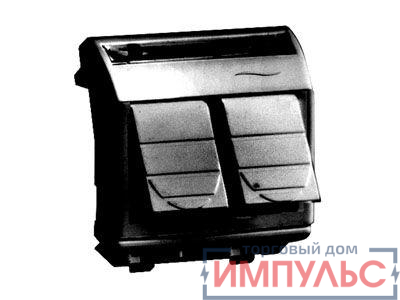 Розетка компьютерная 1-м СП Brava 2мод. RJ45 5E черн. DKC 77643N