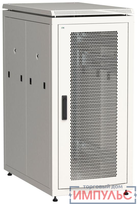 Шкаф сетевой 19дюйм  LINEA N 24U 600х1000мм с L-профилями перфорированные двери сер. ITK LN35-24U61-PP-L