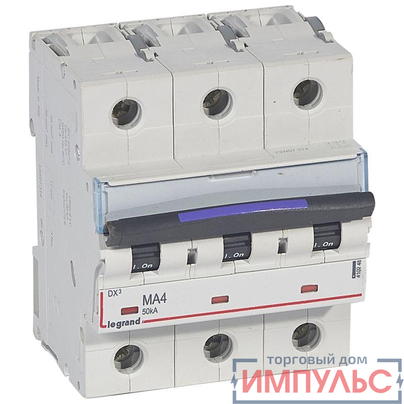 Выключатель автоматический модульный 3п MA 4А 50кА DX3 Leg 410248
