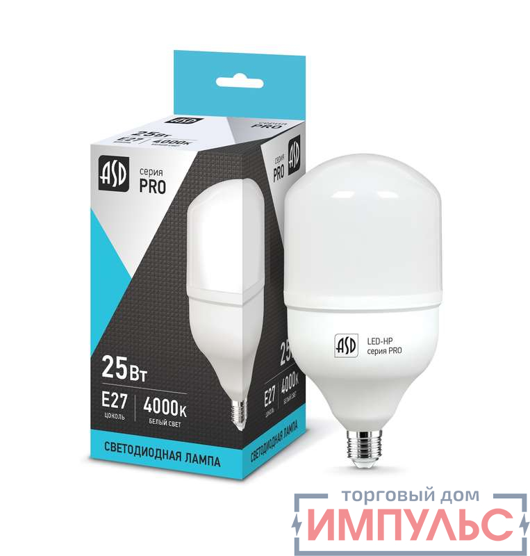 Лампа светодиодная LED-HP-PRO 25Вт 230В E27 4000К 2250Лм ASD 4690612018706