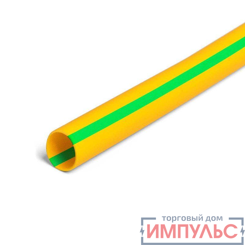 Трубка термоусадочная ТНТ нг-LS-50/25 в метровой нарезке желт./зел. (уп.5м) КВТ 85005