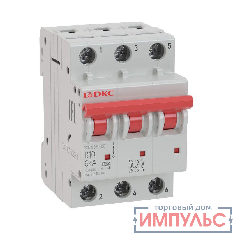 Выключатель автоматический модульный YON MD63-3C32-10 10кА DKC MD63-3C32-10