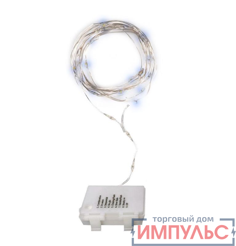 Гирлянда DC-G03-50W 50microLED 5.1м 8реж. 3xAA (не в компл.) бел. ФАZА 5047891