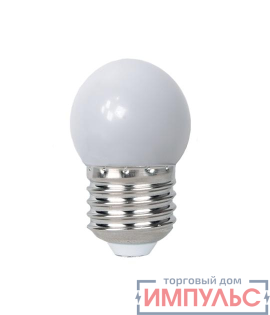 Лампа светодиодная PLED-ECO 1Вт G45 шар 4500К нейтр. бел. E27 для Белт-лайт JazzWay 5040663