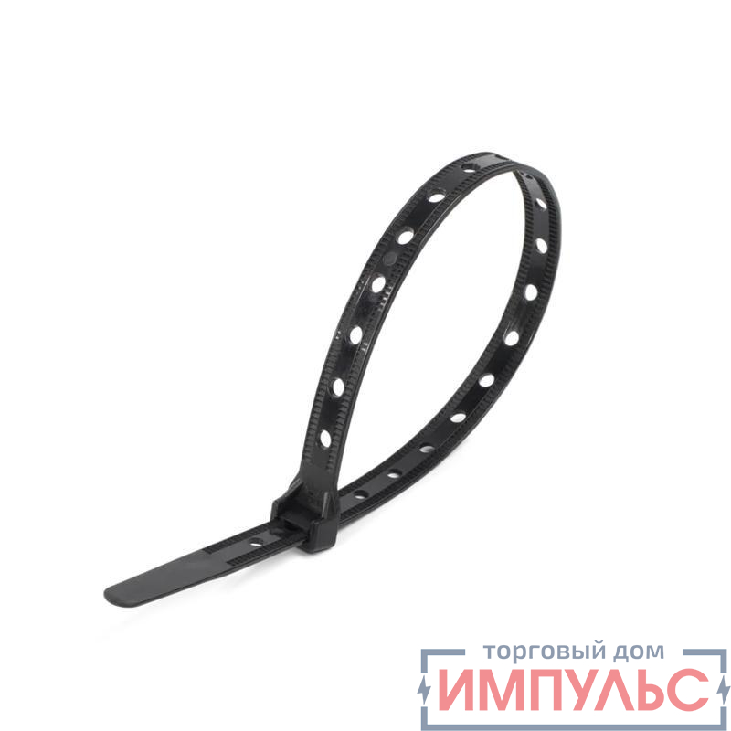 Хомут нейлоновый КСО"Multihole" 10х360 черн. (уп.100шт) Fortisflex 81158